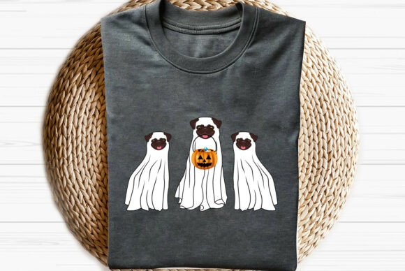 Boo Ghost Pug Halloween Dog Svg