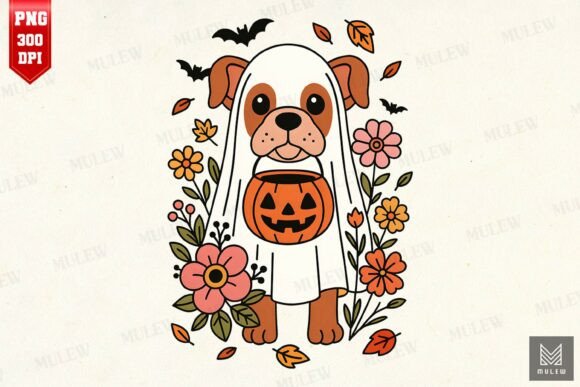 Halloween French Bulldog Flowers PNG Review