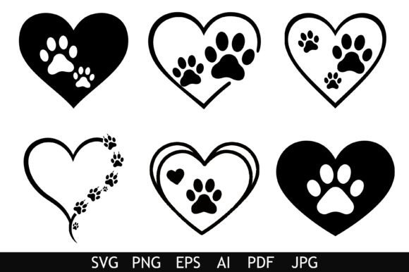 Paw Print Heart Bundle: A Design Worth Stitching