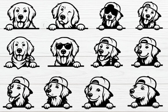Peeking Golden Retriver Dog SVG: A Designer's Verdict