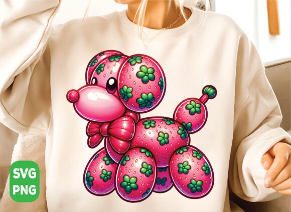 Retro Fruit Coquette Balloon Dog Svg Png