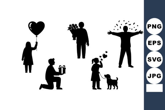 Silhouette People Holding Heart Balloon Review