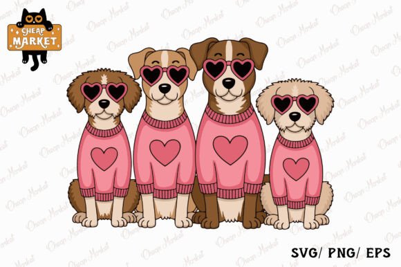 Valentine Dog, Svg PNG Valentine Design