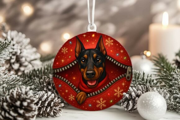 Xmas Zipper Dalmatian Circle Ornament Review